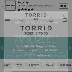 Torrid Fashion App Exclusive Offer